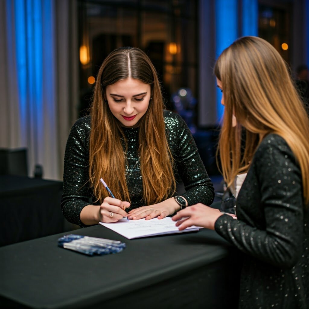 Girl,At,Event,Signing,At,The,Registration,Table,,(keep,The - Convening ...